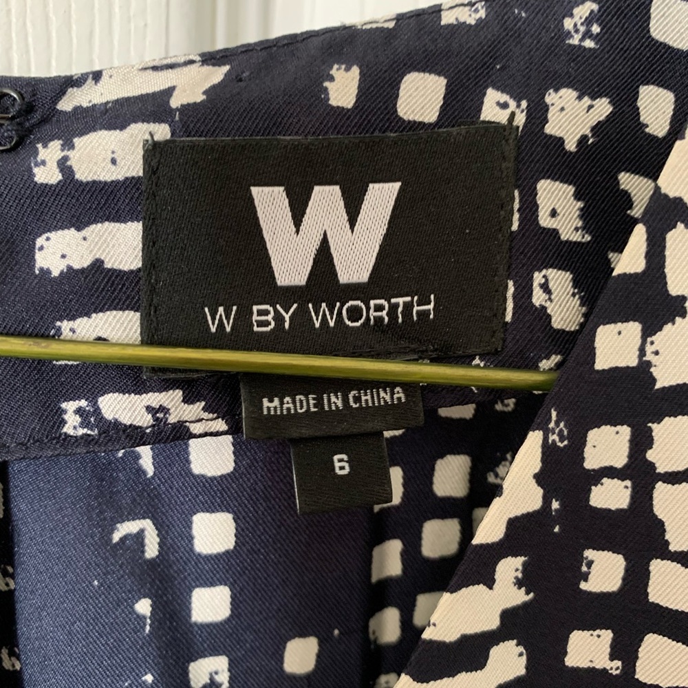 W By Worth Silk 100% Vintage Mini Dress Geometric Pattern EUC Women’s Size - 6 - Picture 3 of 5